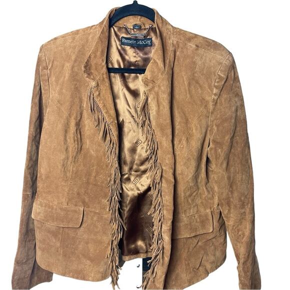 Pamela McCoy Western Fringed Suede Jacket, Copper, Cowboy Carter, Festival, L - Picture 3 of 12